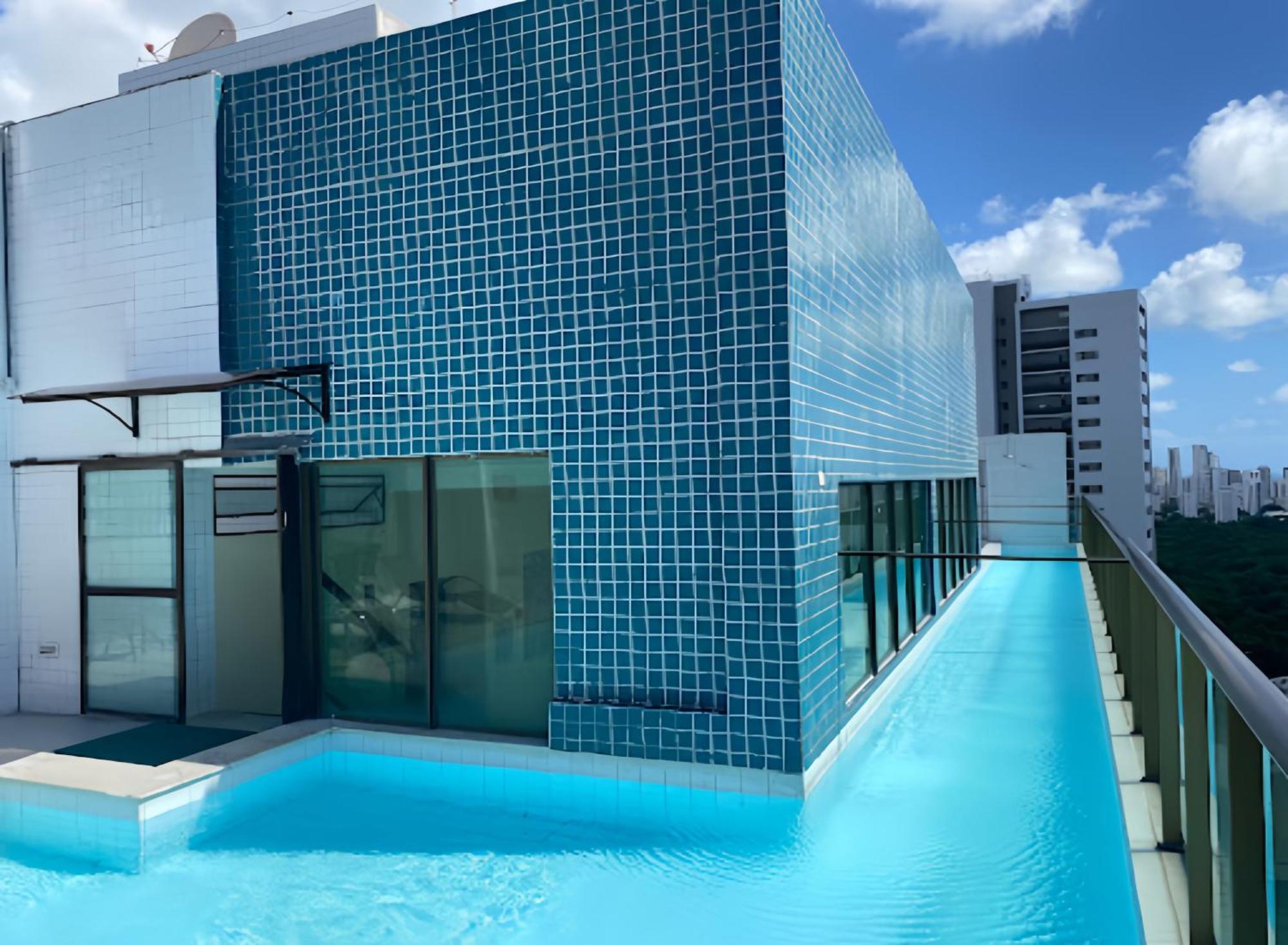 Flat Piscina No Rooftop Aluguel Temporada Em Recife Eksteriør bilde